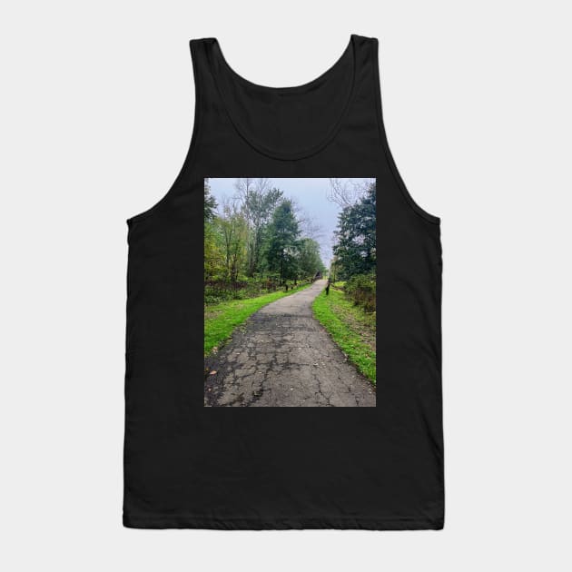 Late September Morning New England Nature Walk - approaching bridge Tank Top by offdutyplaces